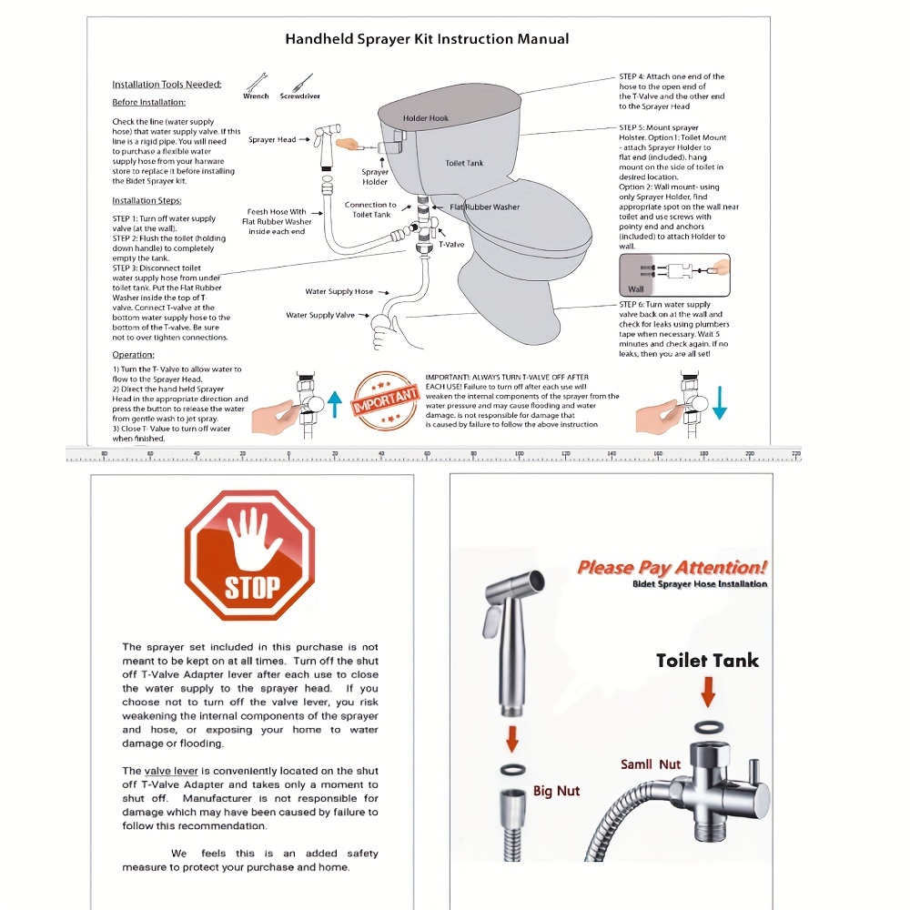 Shower Sprayer Rubber Handheld Bidet Sprayer Hose Pets Shower Head