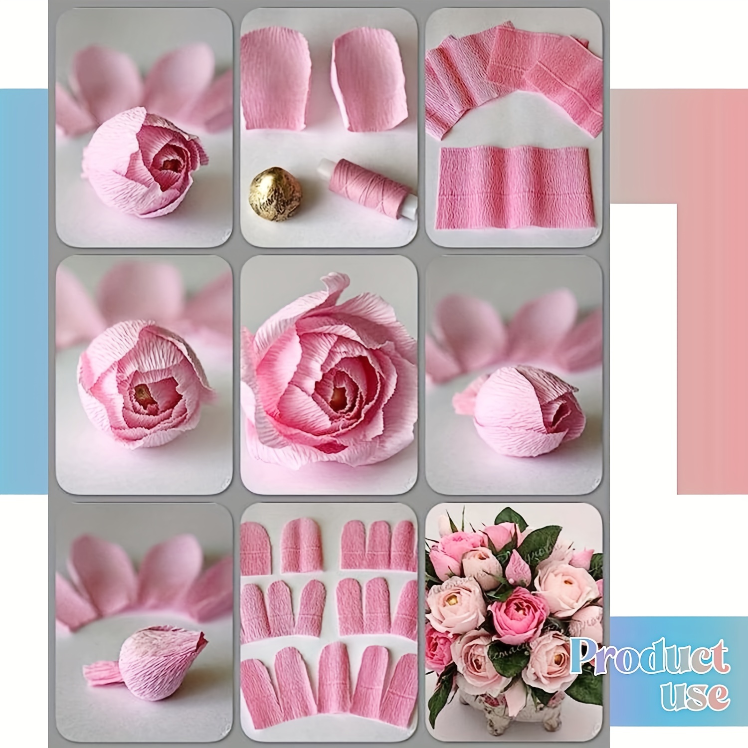 Crepe Paper Flower Craft Kit - By The Danes