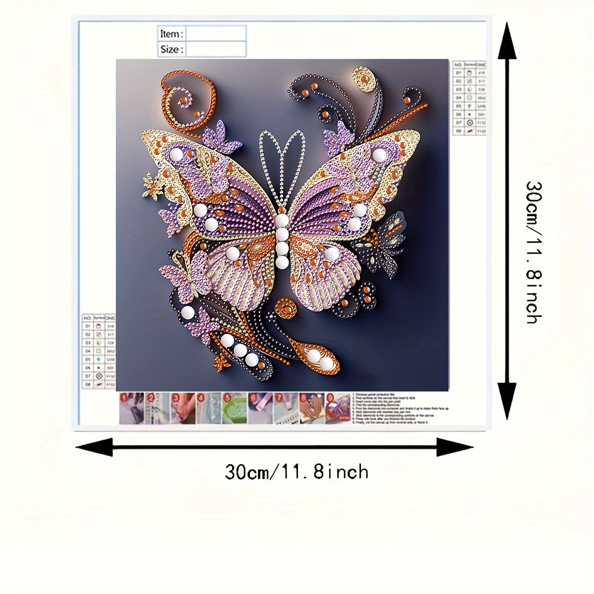 5d Painting Kit Crystal Rhinestone Butterfly Kit For - Temu