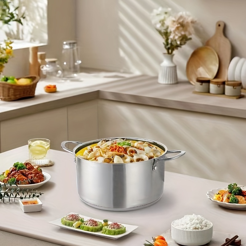 410 Stainless Steel Frying Pan, Frying Eggs, Steak Pan, Pancake Pan,  Non-stick Pan, Home Stovetop Universal, Kitchenware, Kitchen Gadget - Temu