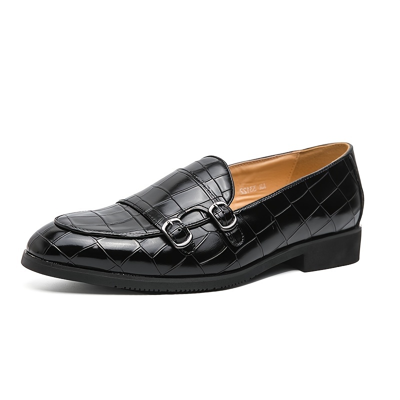 Louis Vuitton Black Patent Leather Monk Straps 8.5