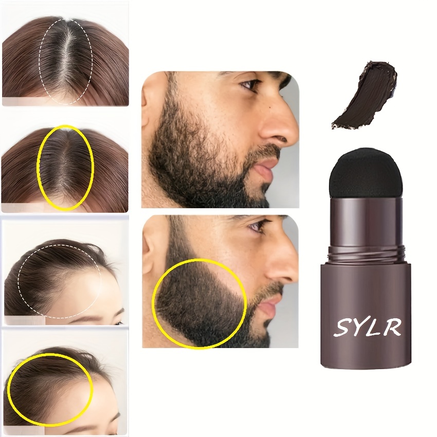 

1pc Waterproof Hairline Powder For Men And Women - Easy To Carry, Natural Black And Brown Eyebrow Contour Stick For Root Edge Shadow Filling - Perfect For Summer And Winter