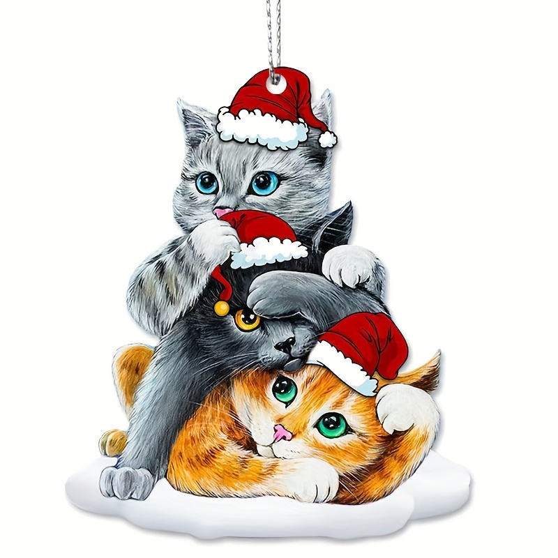 Christmas Ornament Black Cat Christmas Tree Decoration - Temu