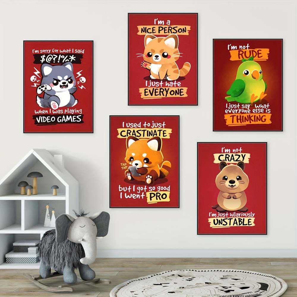 Cute angry cat - Cartoon Animals - Posters and Art Prints