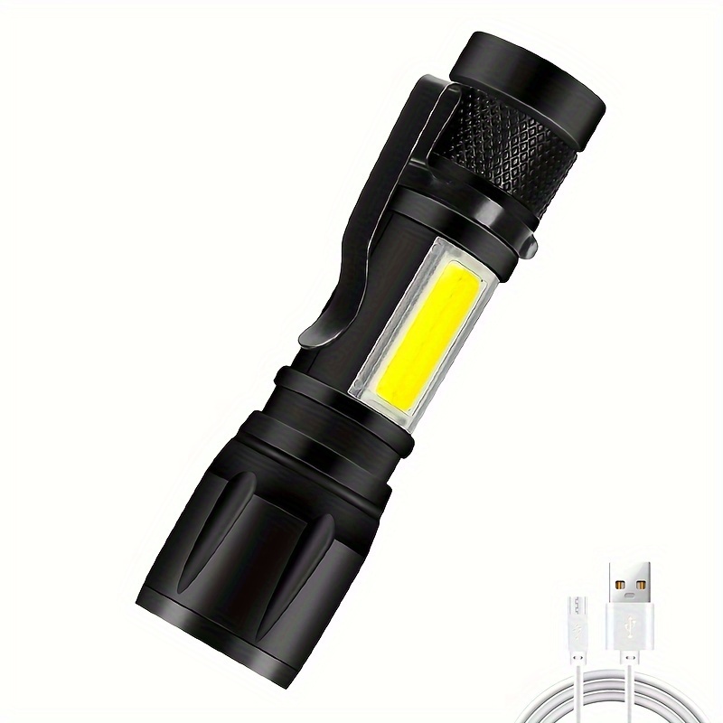 

1pc Mini Led Torch, Portable Usb Charging Flashlight Adjustable Flashlight For Outdoor Camping