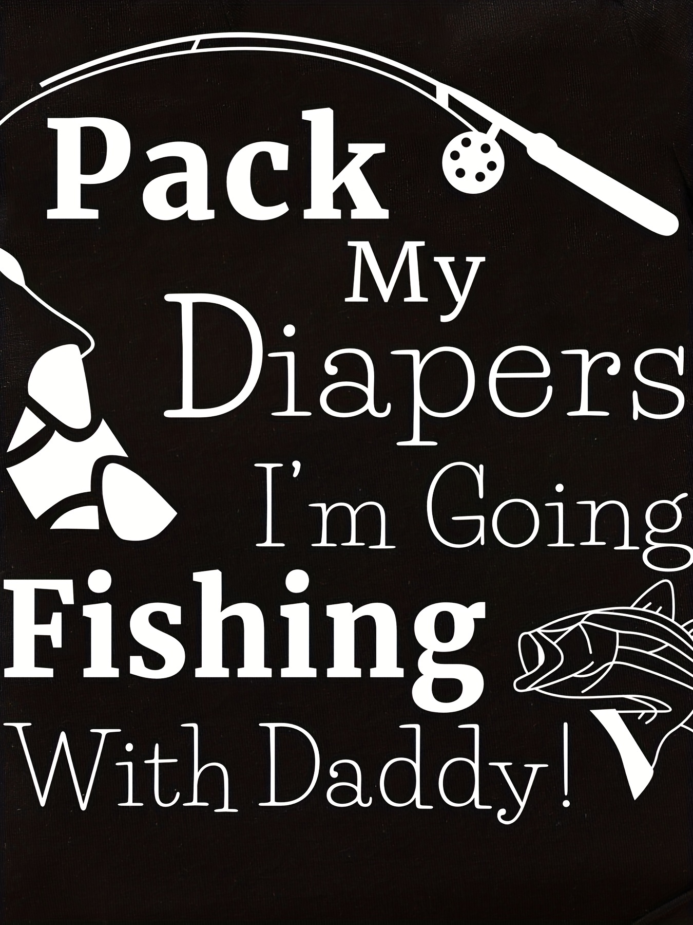 Baby Girls and Boys Cute Pack My Diapers I'm Going Fishing with Daddy Short Sleeve Onesie Clothes for Summer, Christmas Gifts,Temu