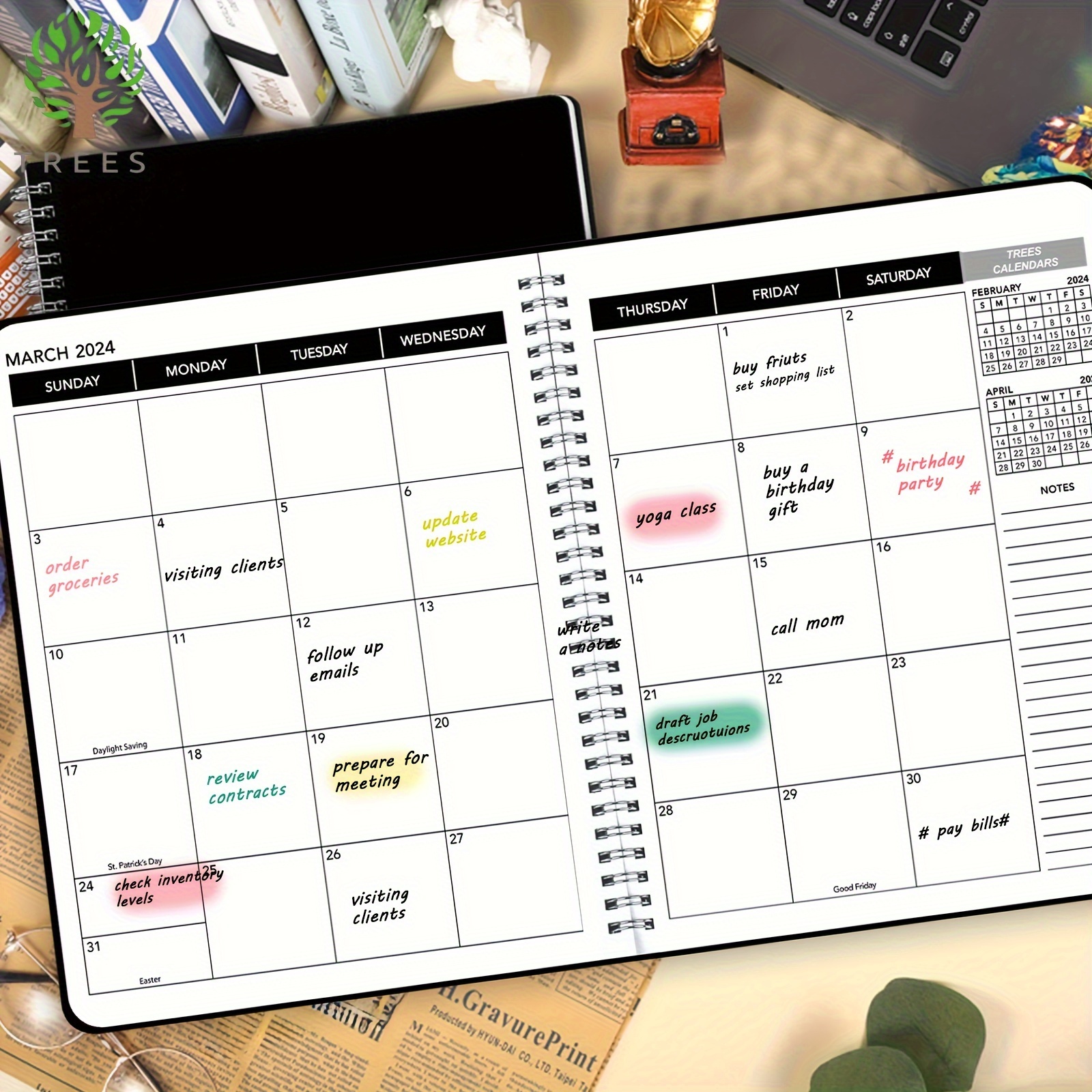 Pianificatore settimanale 2024 2025, modello di agenda settimanale  stampabile, pianificatore settimanale con calendario, A4, A5, lettera,  mezza lettera, dimensione Happy Planner -  Italia