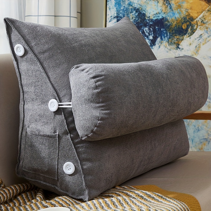 Triangle Cushion Backrest Waist Bed Bag Lumbar Pillow Pad Long Sleeping  Pillows