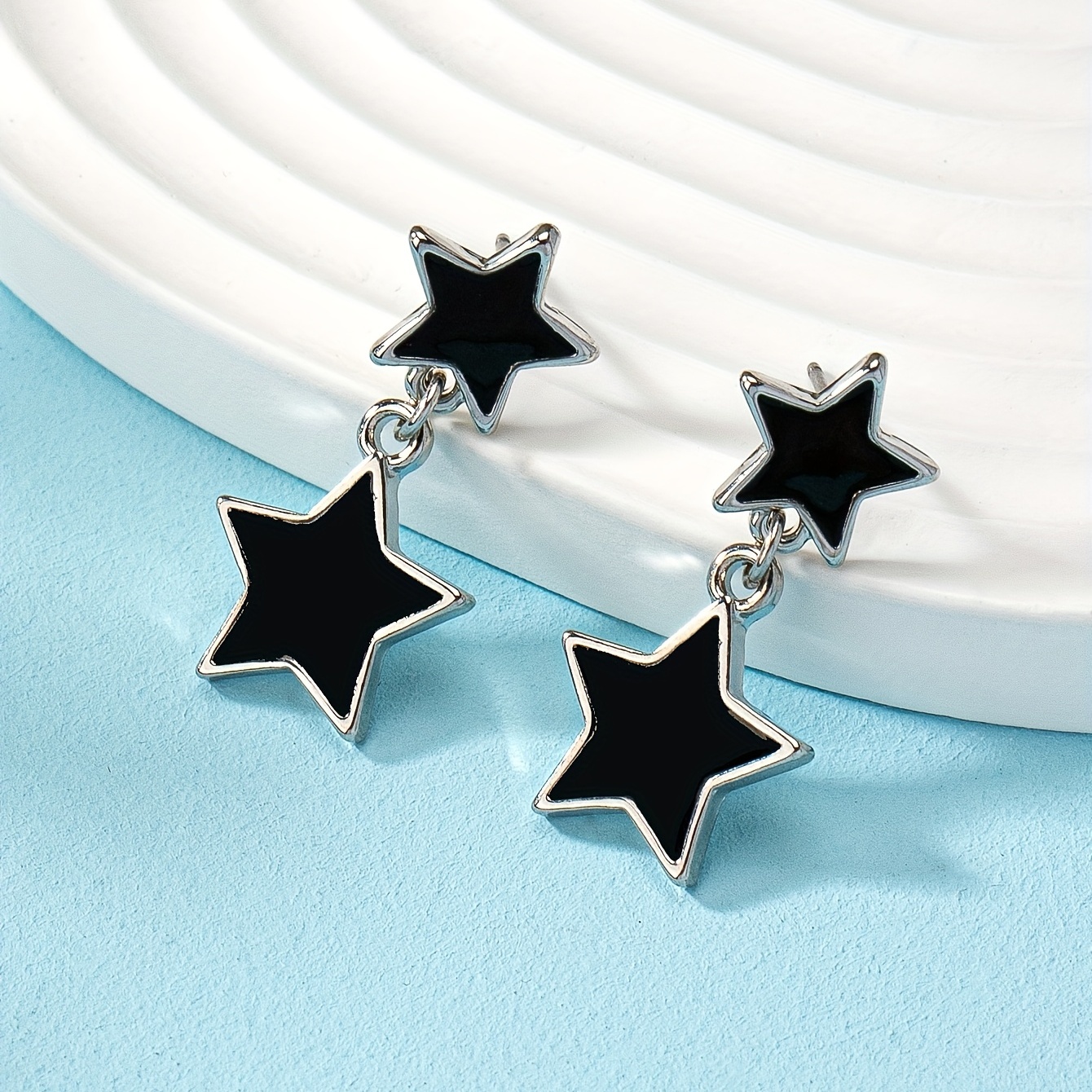 Stylish Star Earrings Dripping Charm