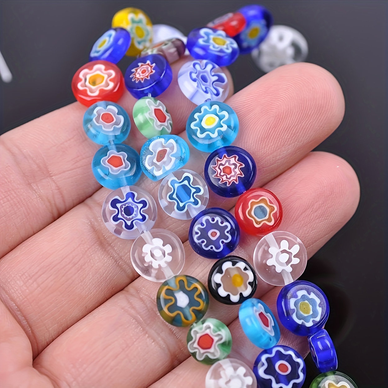 italian   glass beads   flower   gorgeous loose spacer beads for jewelry making diy ethnic style bracelets necklace earrings accessories for men women gifts