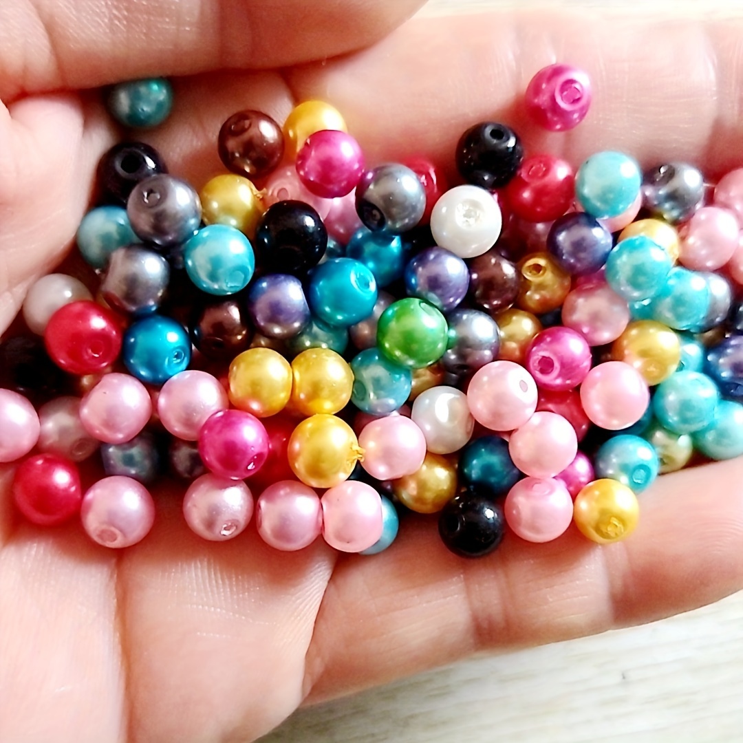Glass Beads Bracelet Making Kit, Mixed Colors 8mm Glass Beads for Jewelry  Making with Accessories Transparent Color Glass Beads for Earring Necklaces
