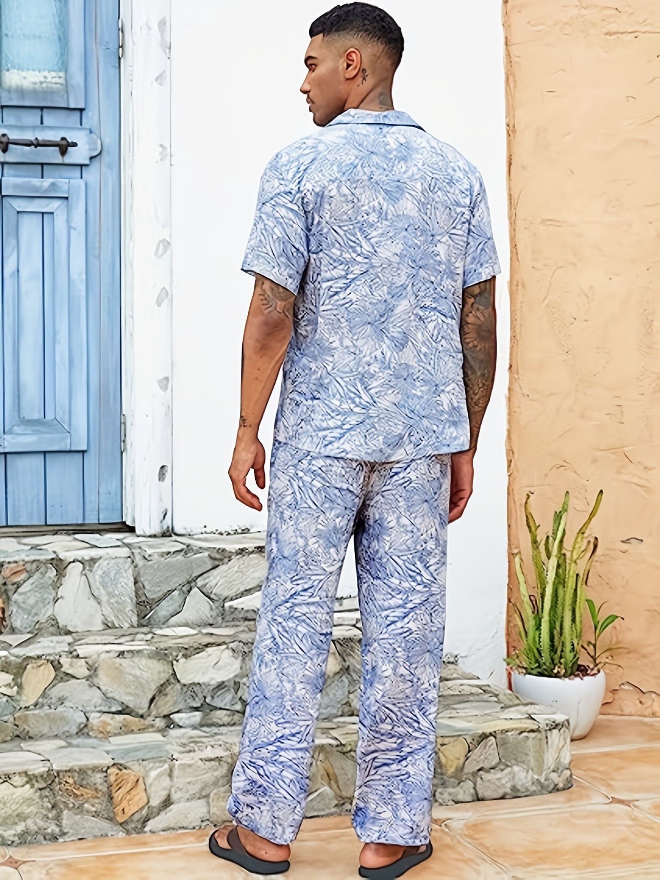 Estilo Hawaiano Tallas Grandes Hombre Floral Cuerpo Completo - Temu Chile