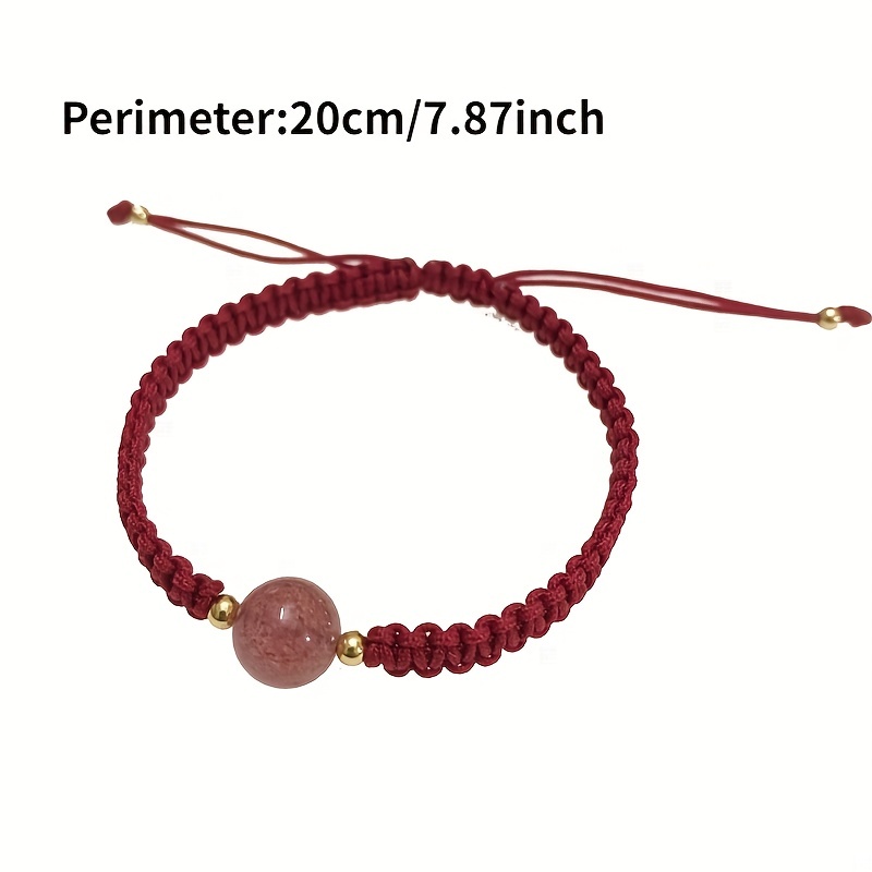Lucky Red Beaded Bracelet Woven String Perfect Jewelry Gift
