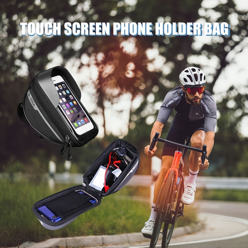 Bicycle Front Top Tube Frame Pannier Touch Screen Bag - Temu