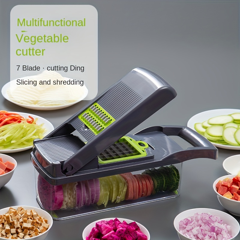 Vegetable Cutter Portable Food Cutting Tool Reuseable Vagetable Chopper  Multipurpose Food Cutter Slicer Home Kitchen Gadgets