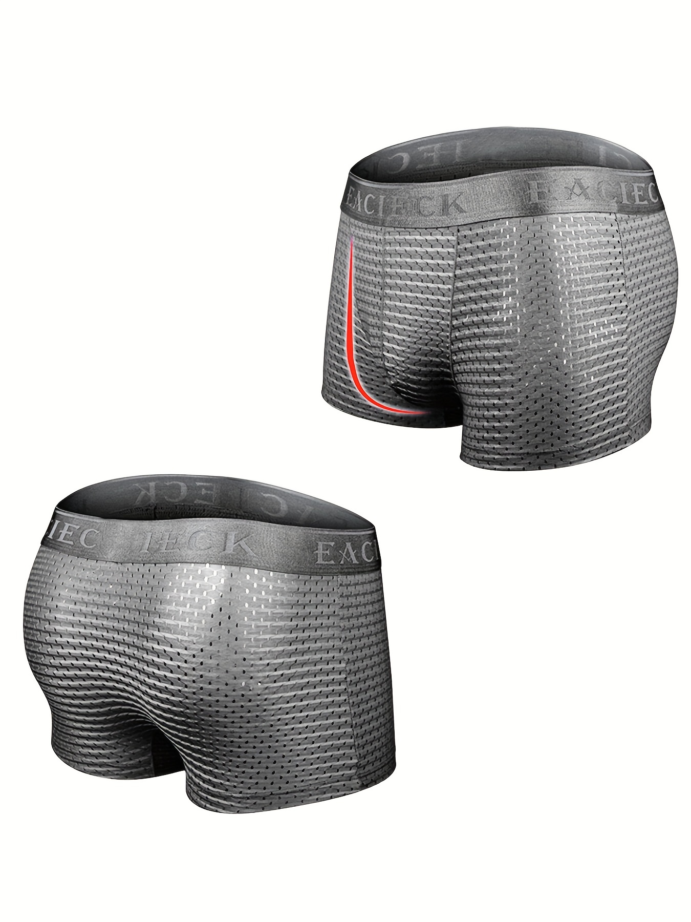 3D Seamless Pouch - Men's Ultra Thin Ice silk Briefs (6-Pack) JEWYEE 406 —