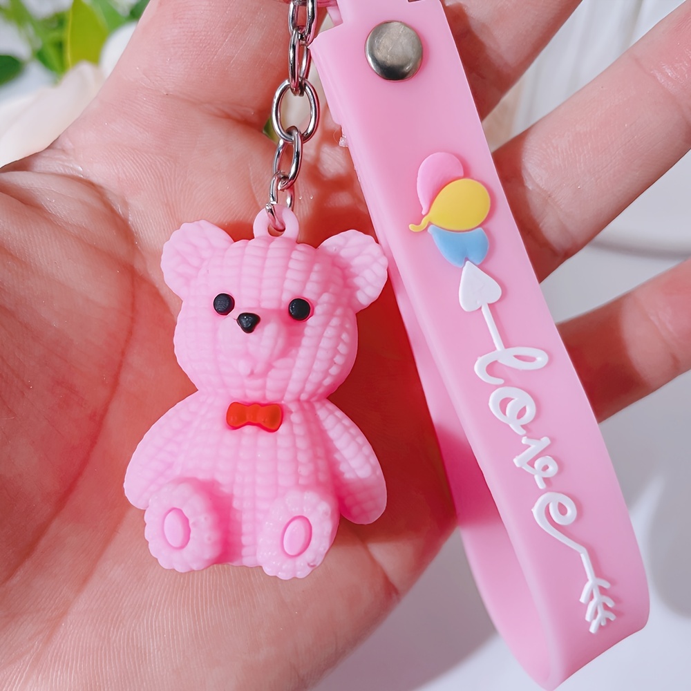 Adorable Bear Keychain With Bow Bell - Perfect Gift For Girls! - Temu