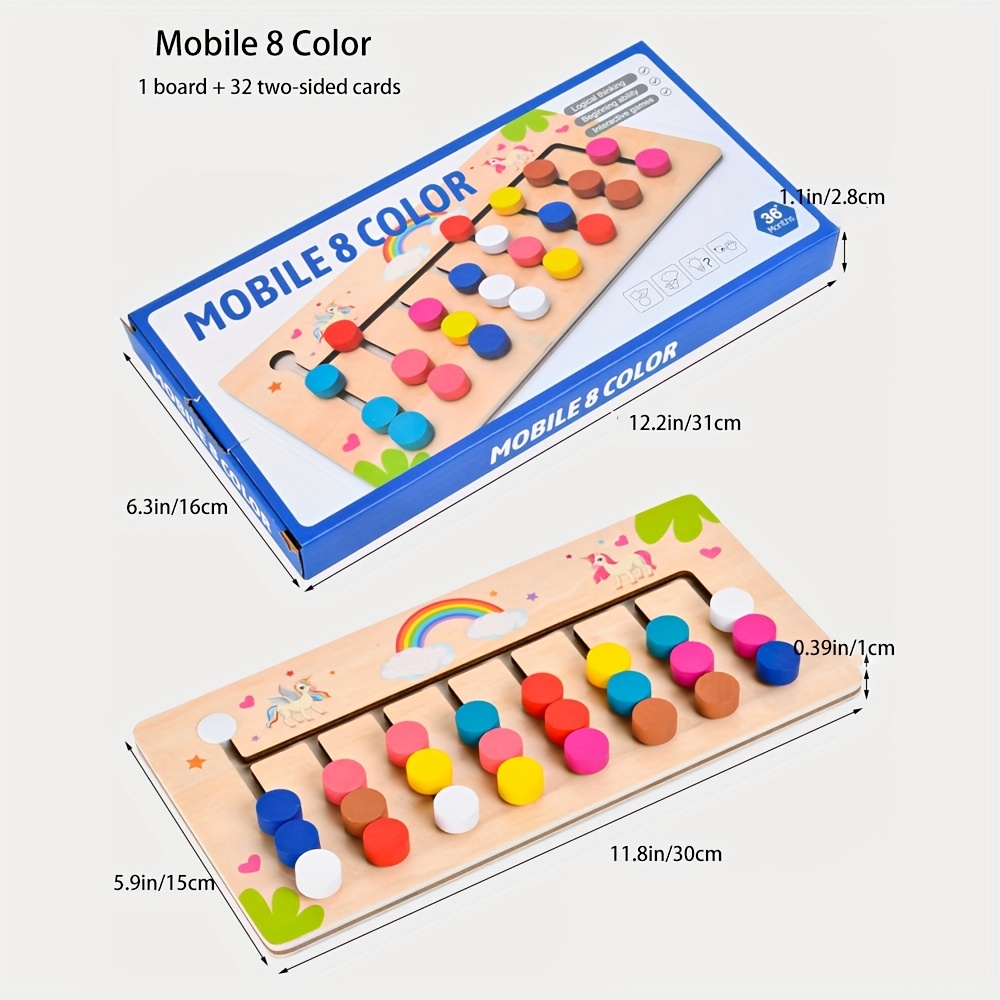  Montessori Learning Toys Slide Puzzle Color & Shape