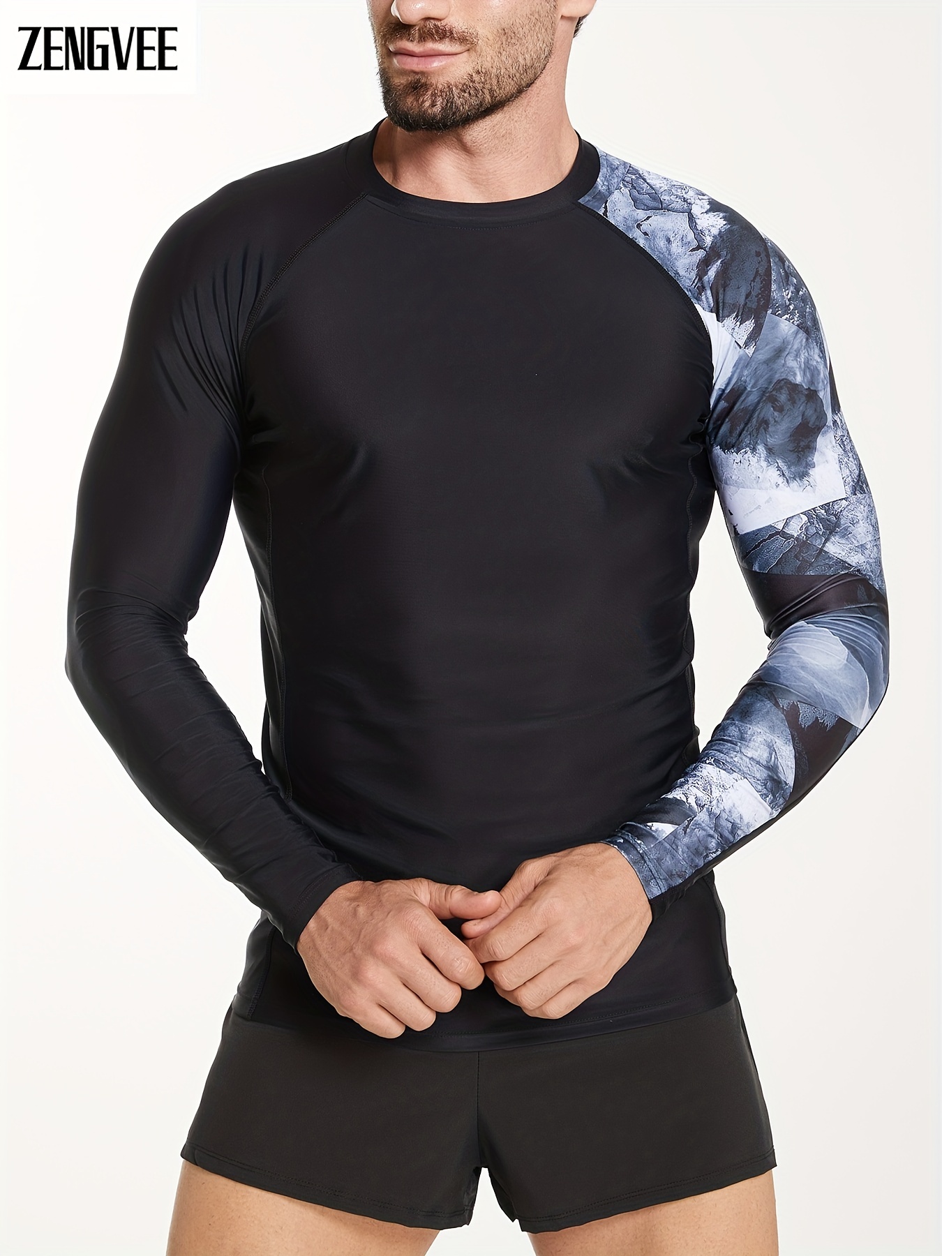 Men's Shirt Uv Spf Upf 50+ Long Sleeve Rash proof Fishing - Temu Canada