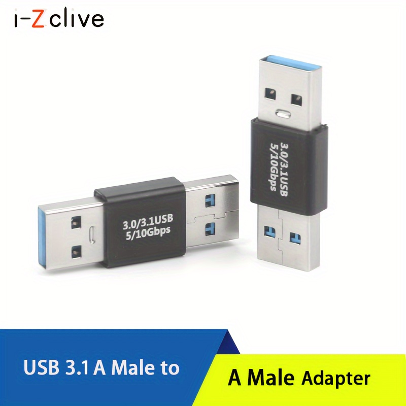 Professional I-ZCLIVE USB 3.0/3.1 Male to Male Adapter, Glossy Finish, Uncharged, USB Type-A Connector, High-Speed Data Transfer, No Battery Required 2 I-ZCLIVE USB 3.0/3.1 Male to Male Adapter, Glossy Finish, Uncharged, USB Type-A Connector, High-Speed Data Transfer, No Battery Required