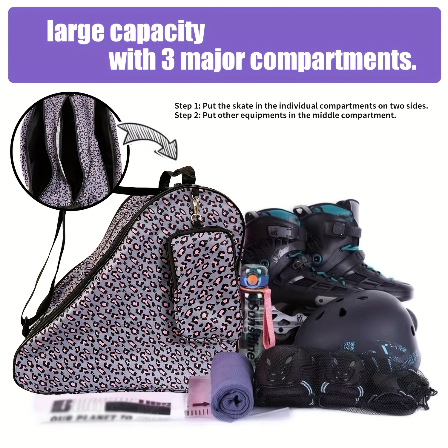 1pc Roller Skate Bag, Skating Shoe Storage Bag - Suitable For Roller  Skates, Ice Skates, Quad Skates, Inline Skates, Roller Skates, Figure  Skates, Ice