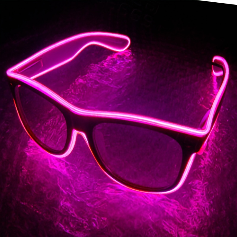 Glow in The Dark Glasses Bulk for Kid Adult, Neon Glowing Party Favor  Supplies for New Years Eve Birthday Wedding Halloween Goody Bag stuff - D