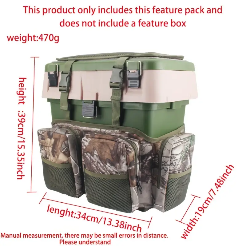 Portable Fishing Tackle Bag Organizer Lure Holder Resistant Durable Multiple Pockets Waterproof for Fishing Climbing Hiking Hiking, Size