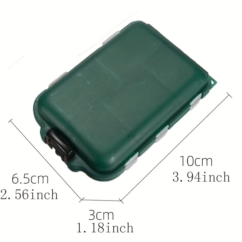 1pc Green 10 Compartments Fishing Tackle Box Lures Plastic
