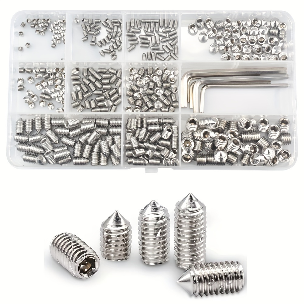 20pcs Hex Headless Screws Fixing Screw Kit