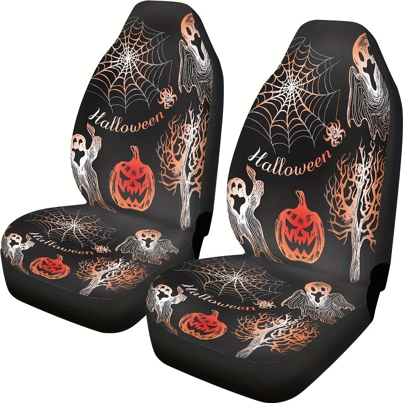 Fire Skull Printed Halloween Christmas Series Non slip Car - Temu