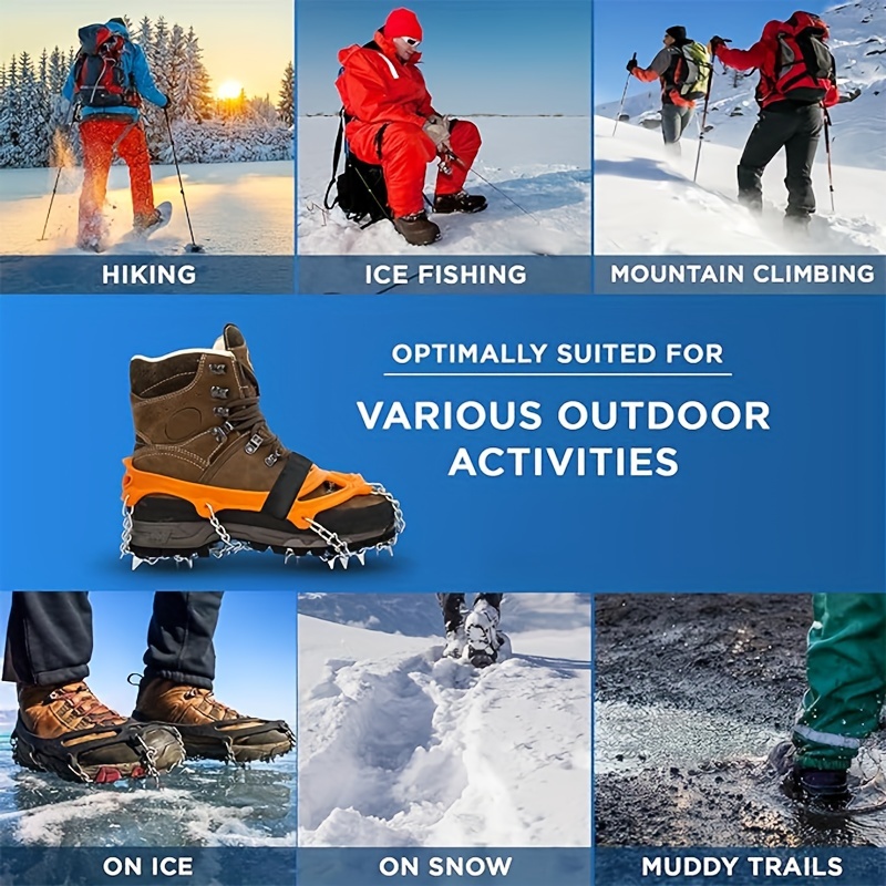 Outdoor Non slip Ice Gripper Anti Skid Ice Spikes Shoes - Temu