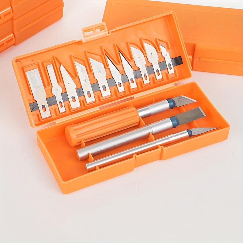 13PCS Precision Cutter Set Exacto Hand Tool Set Paper Cut Carving Knife  Tools Kit Cutter Blade
