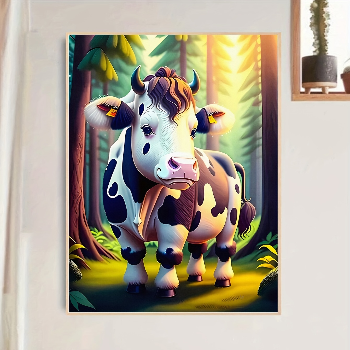 Large Size Frameless Diy 5d Artificial Diamond Painting Set Two-dimensional  Cute Cow Diamond Painting Full Drill Diamond Art Embroidery Cross Stitch  Picture Diamond Painting Art Craft For Wall Decoration - Temu