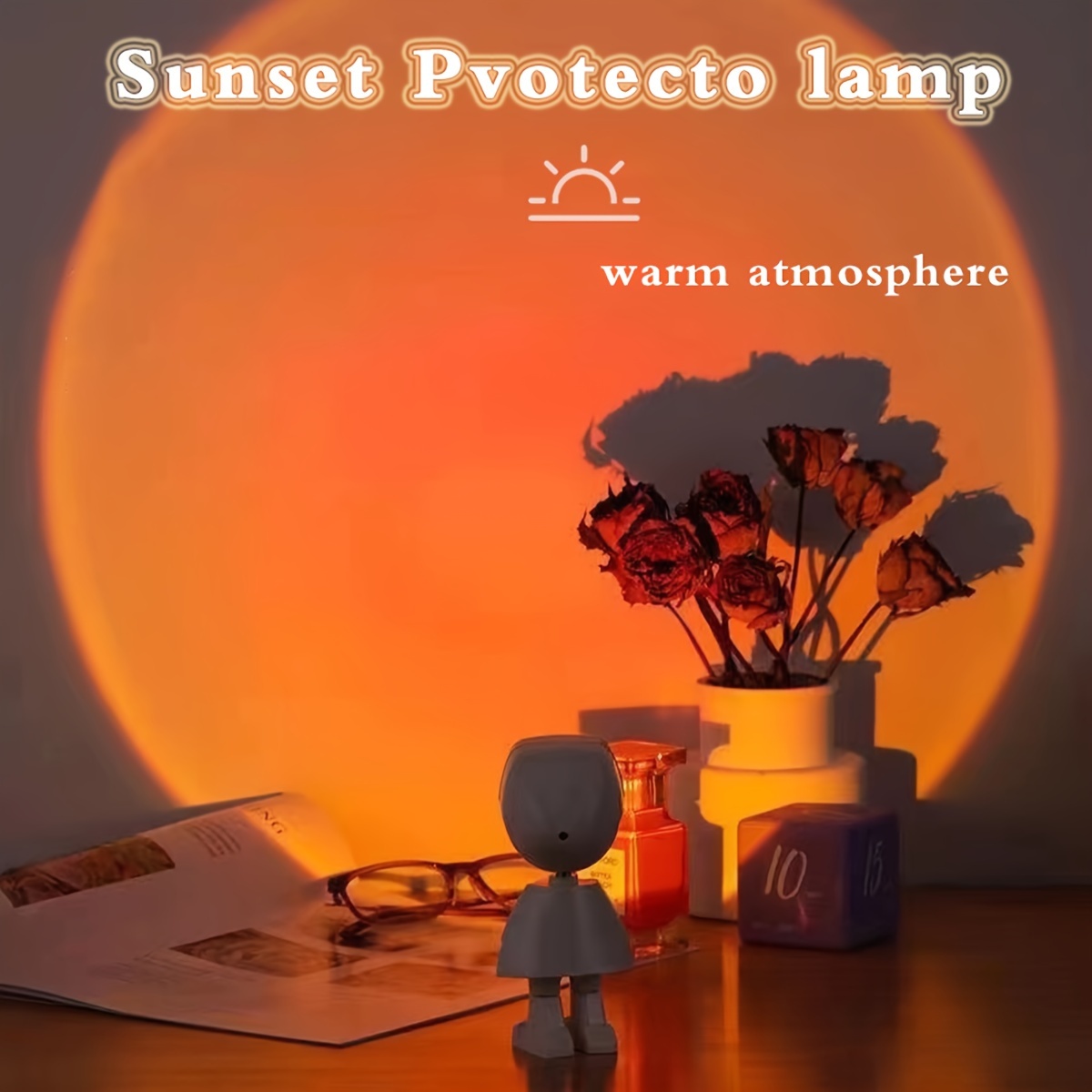 1pc ABS Projection Light, Modernist Portable Sunset Lamp Projector