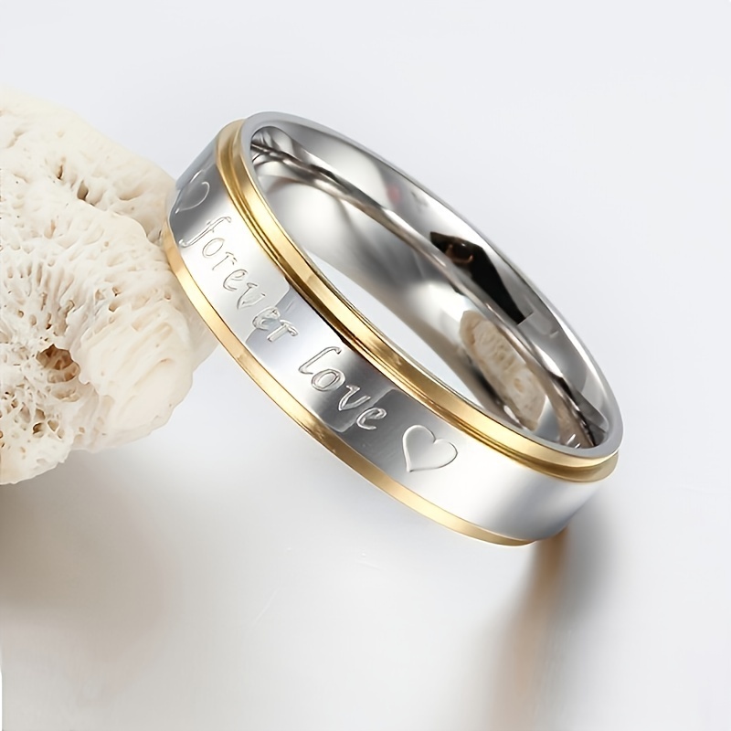 Stainless Steel Couple Ring Set