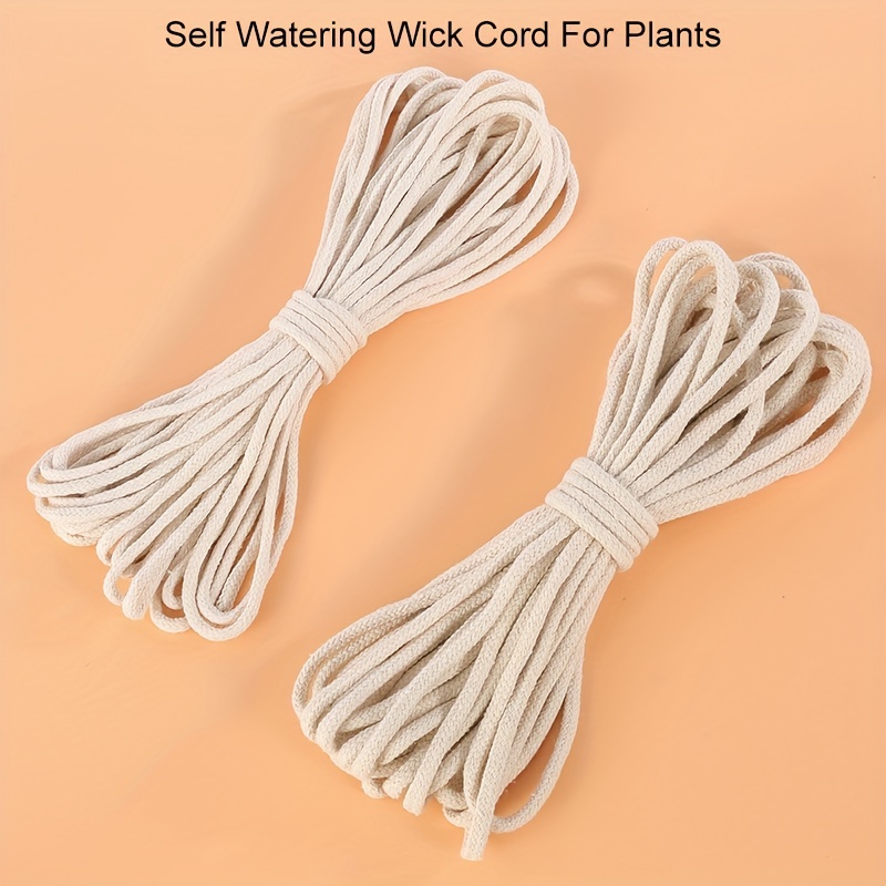 

10.9 Yard Self Watering Wick Cord For Plants, Self Watering Cotton Rope Wick Cord Hydroponic Self Watering Wick Cord For Plants For Indoor Outdoor Potted Plant