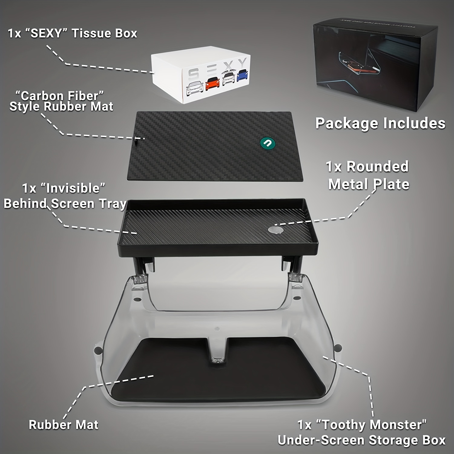 Center Console Organizer Storage Box for Tesla Model 3/Y Accessoriess Under  Screen Box & Behind Screen Tray Tissue Holder - AliExpress