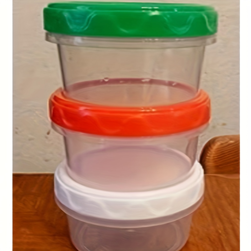 Reusable Small Plastic Containers With Screw Lids, Salad Dressing