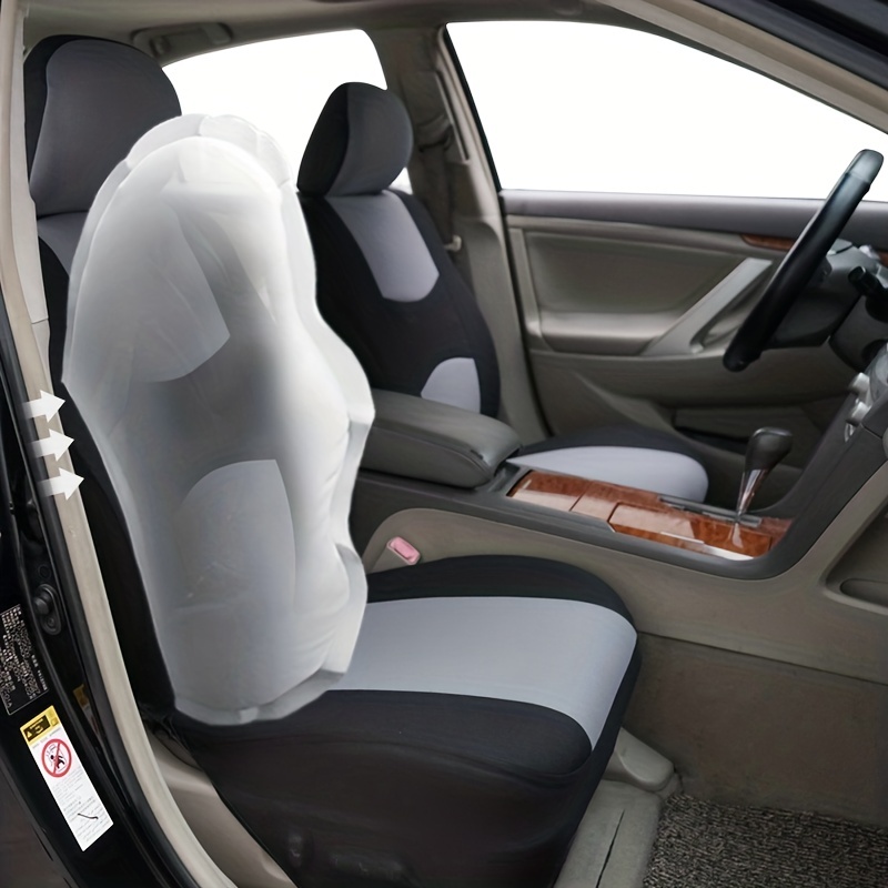 Housses de siège d'auto en tissu plat Universal Fit ensemble complet avec  airbag compatible pour Nissan Almera pour Honda pour Camry pour Ford Galaxy  - Automobiles Seat Cove