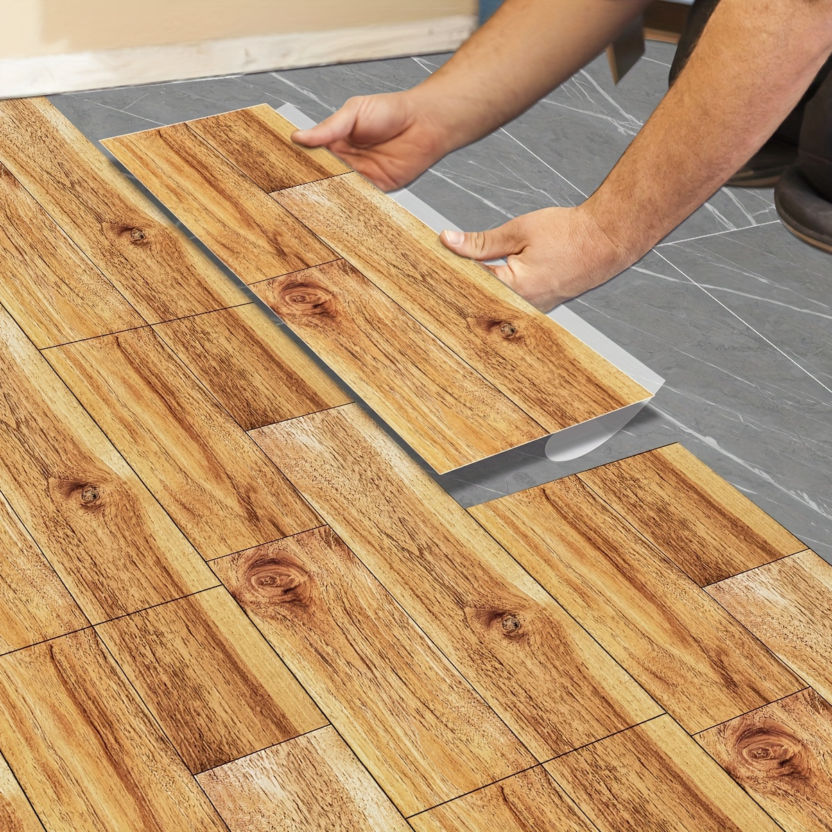 Borde de PVC para piso/alfombra (acabado de grano de madera), tira de  transición de piso, madera a vinilo, madera a azulejo, madera a alfombra