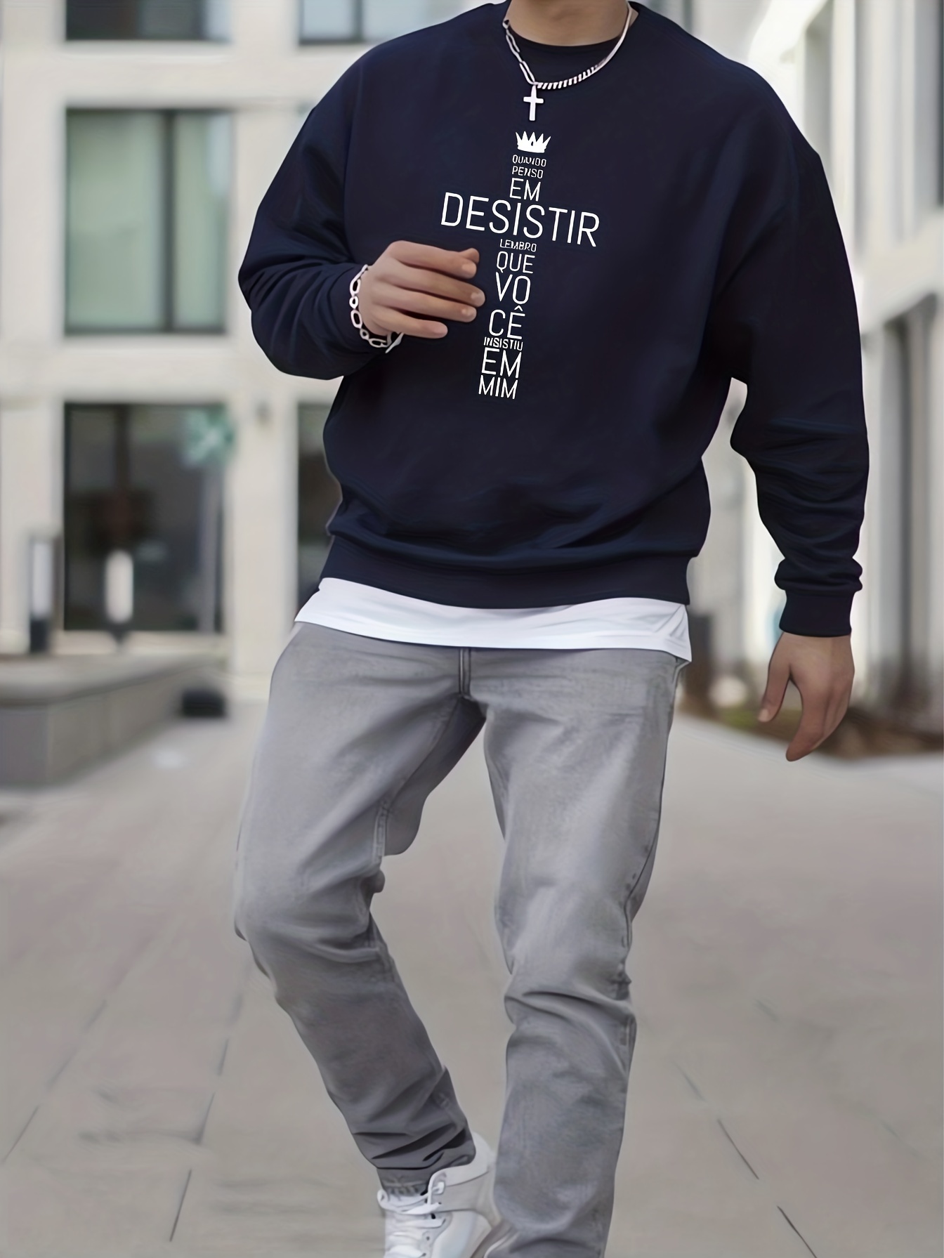 Crew neck sweatshirt - Men