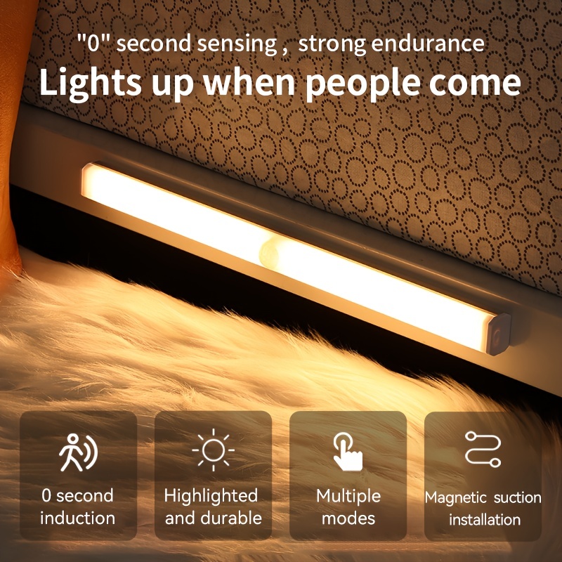 3pcs Luz Sensor Movimiento Luz Nocturna Led Inalámbrica - Temu