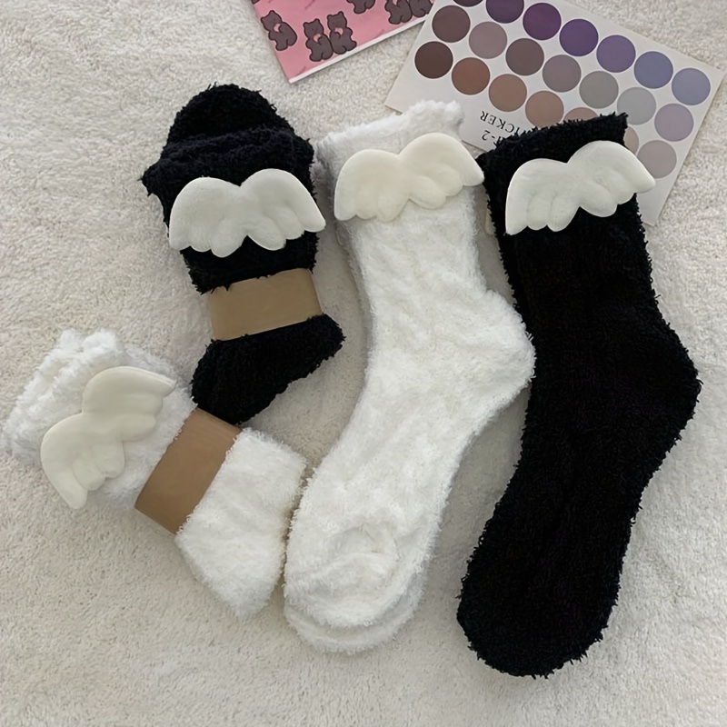 5 Pairs Cute Thicken Thermal Soft Comfortable Warm Socks Plush