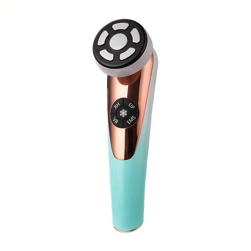 face massager galvanic facial machine radiofrequency skin tightening device household ems microcurrent ice compress face machine beauty eye instrument green details 6