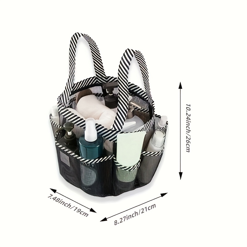 Multi-pocket Mesh Shower Caddy Tote Bag Hanging Portable Toiletry