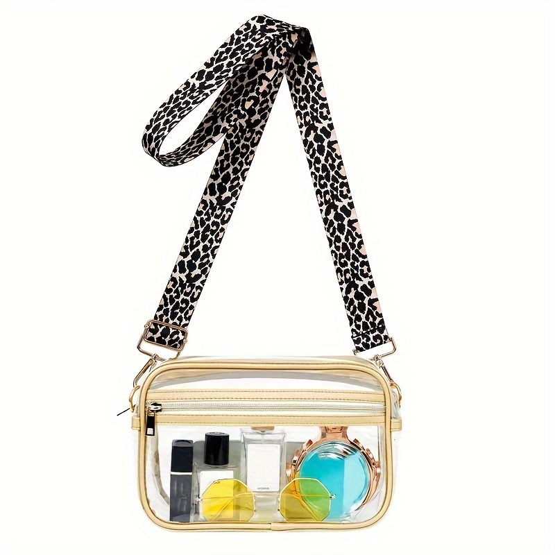 Crossbody Clear Travel Purse in Gold