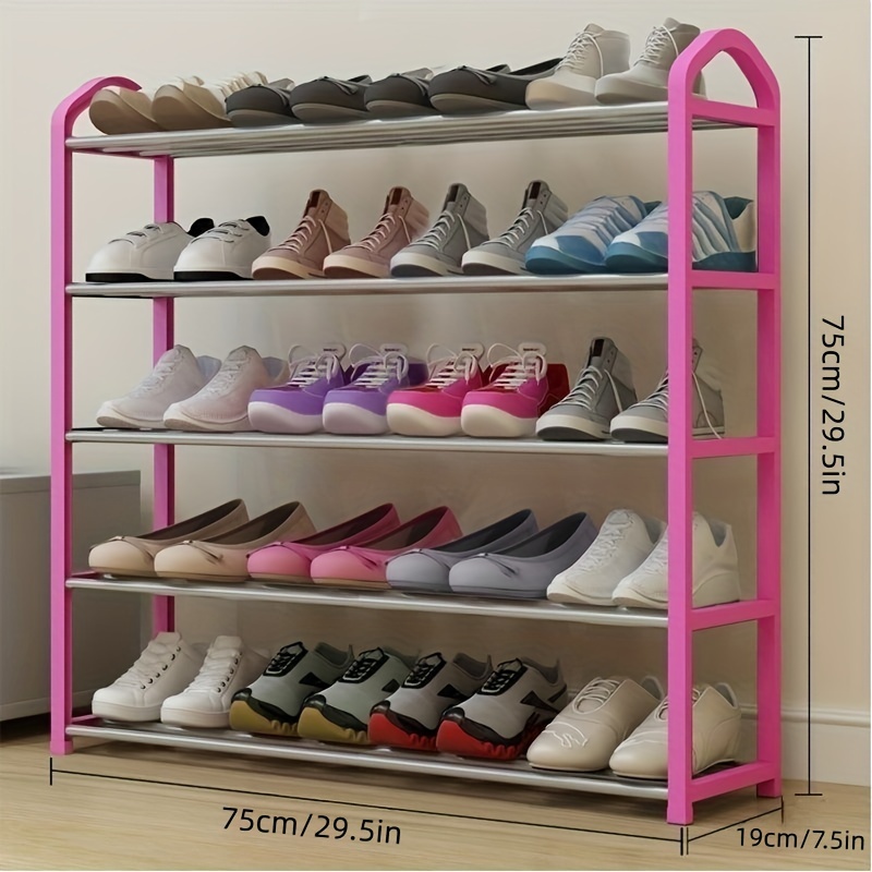 Comprar Zapatero de plástico para puerta, estante de almacenamiento de  zapatos negro/blanco/rosa, soporte Simple para zapatos para estudiantes