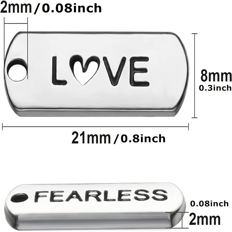 Engraved Inspiration Word Charms Pendants For Necklaces - Temu