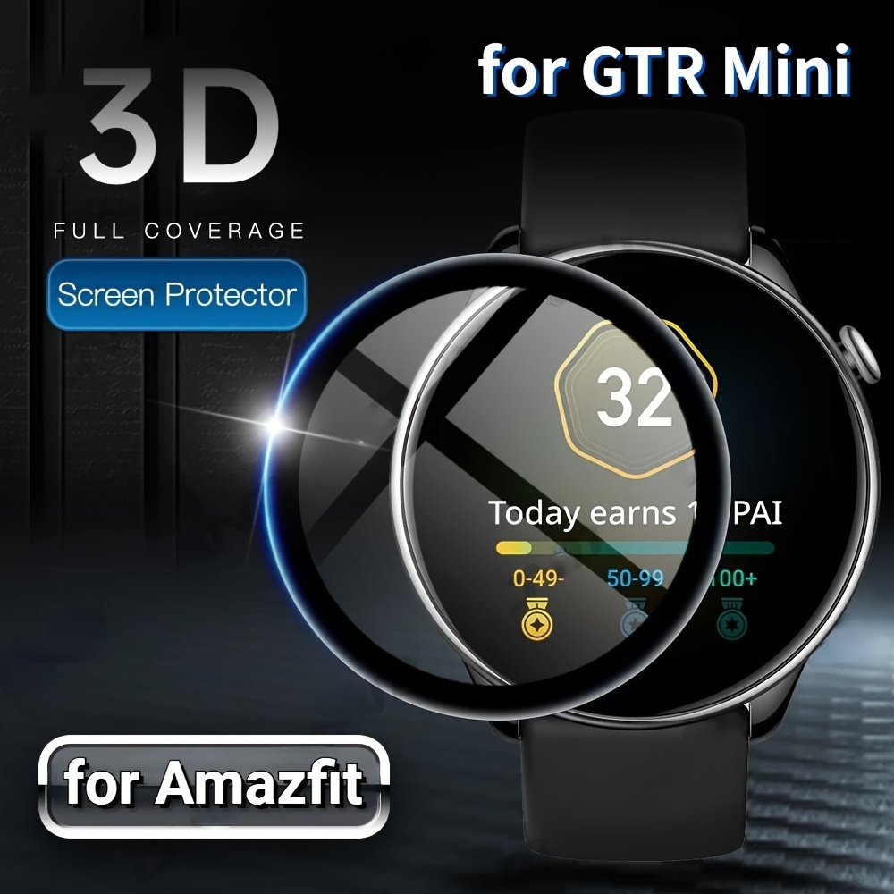 Screen Protector for Amazfit GTR 4, 3 Pcs 3D Curved Soft Edge Protective  Film (Non-Tempered Glass)