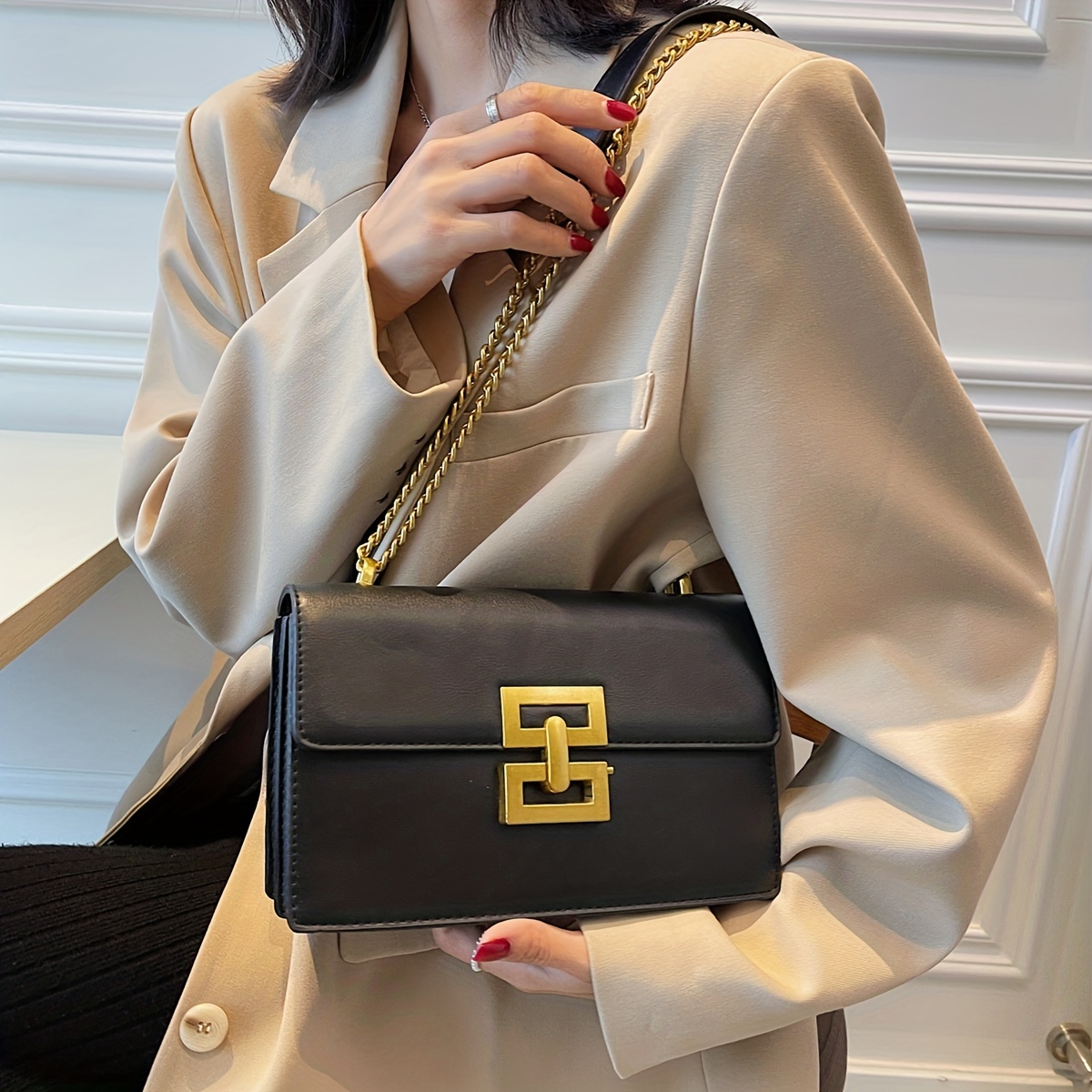 Minimalist Square Handbag Shoulder Bag